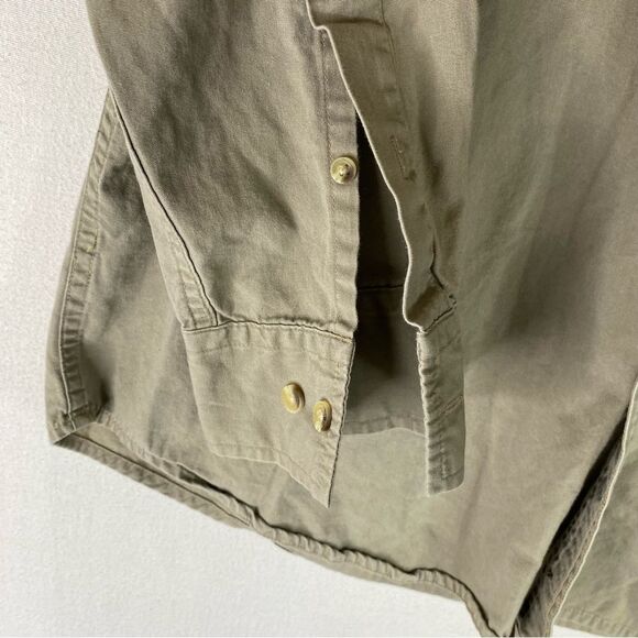 Timberland Shirt Men’s Tan S Khaki Vintage Button Down Workwear Pockets Cotton - Picture 7 of 10